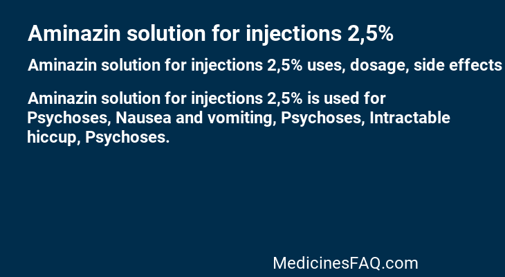 Aminazin solution for injections 2,5%