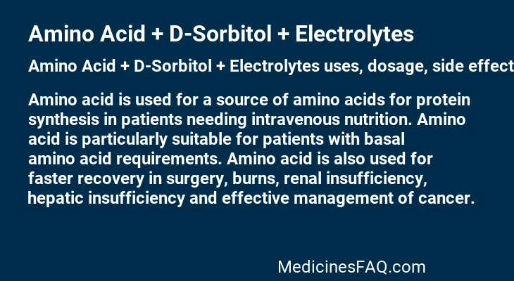 Amino Acid + D-Sorbitol + Electrolytes