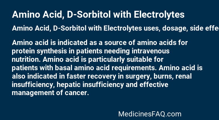 Amino Acid, D-Sorbitol with Electrolytes