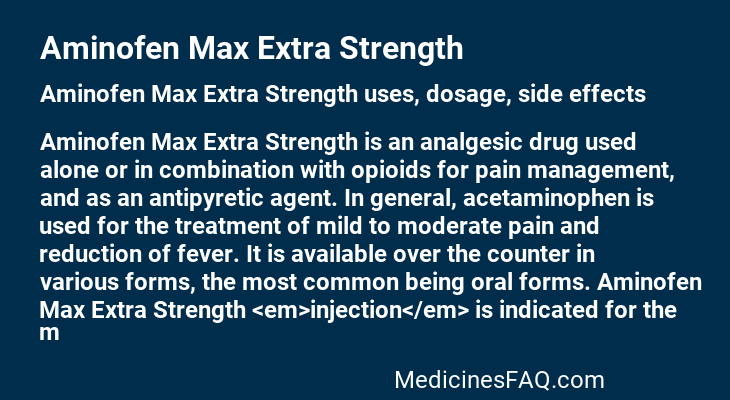 Aminofen Max Extra Strength