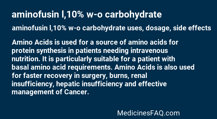 aminofusin l,10% w-o carbohydrate
