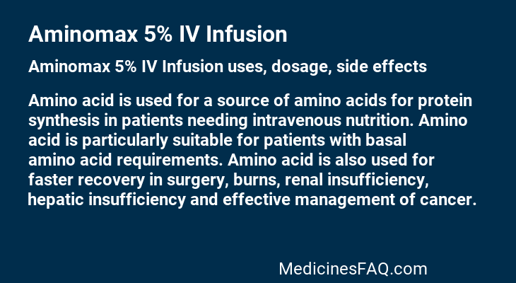 Aminomax 5% IV Infusion