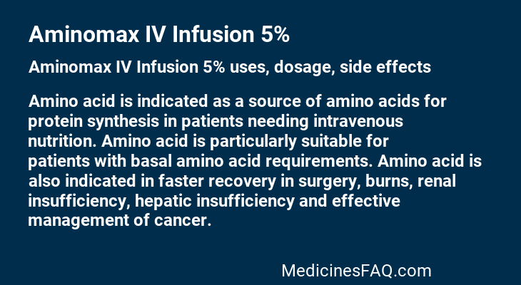 Aminomax IV Infusion 5%