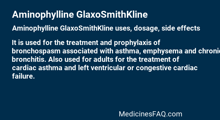 Aminophylline GlaxoSmithKline