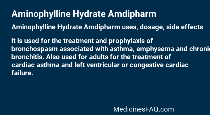 Aminophylline Hydrate Amdipharm