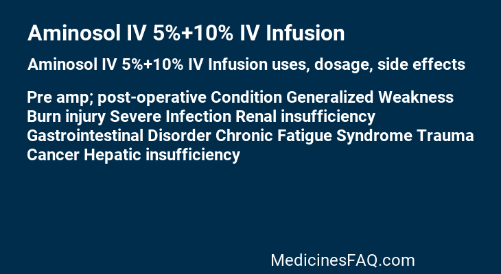 Aminosol IV 5%+10% IV Infusion