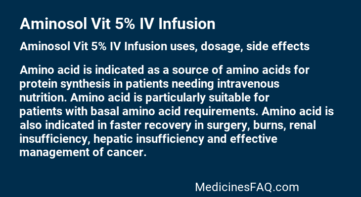 Aminosol Vit 5% IV Infusion