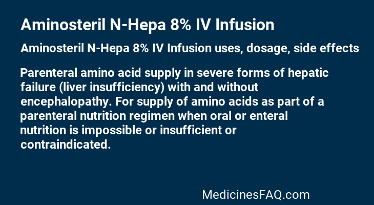 Aminosteril N-Hepa 8% IV Infusion