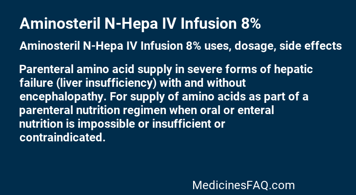 Aminosteril N-Hepa IV Infusion 8%