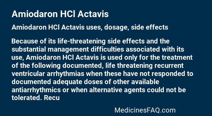 Amiodaron HCl Actavis
