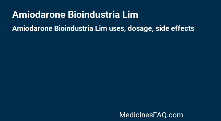 Amiodarone Bioindustria Lim