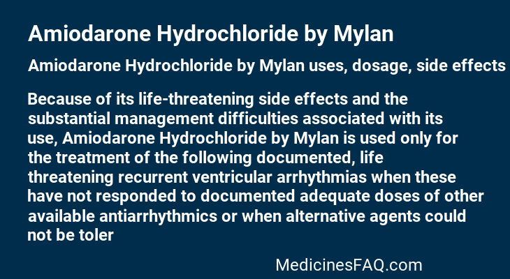 Amiodarone Hydrochloride by Mylan
