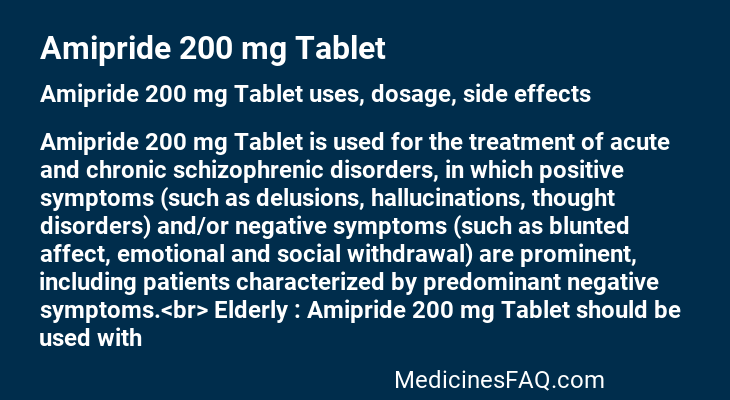 Amipride 200 mg Tablet