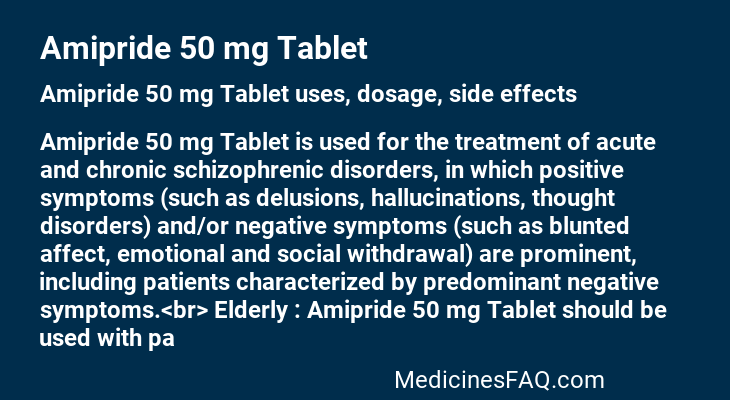 Amipride 50 mg Tablet