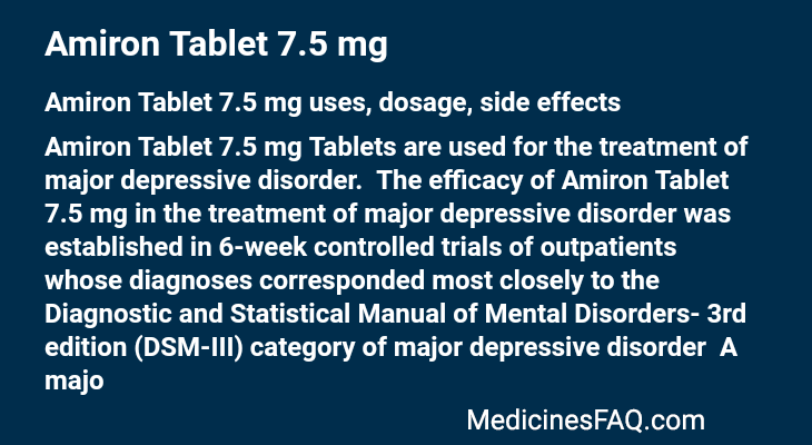 Amiron Tablet 7.5 mg