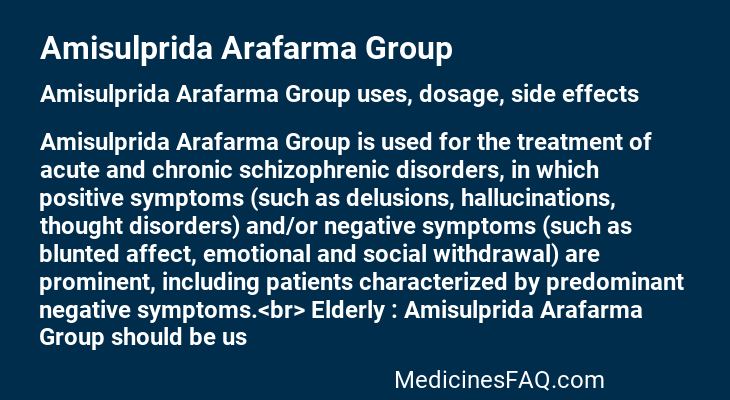 Amisulprida Arafarma Group