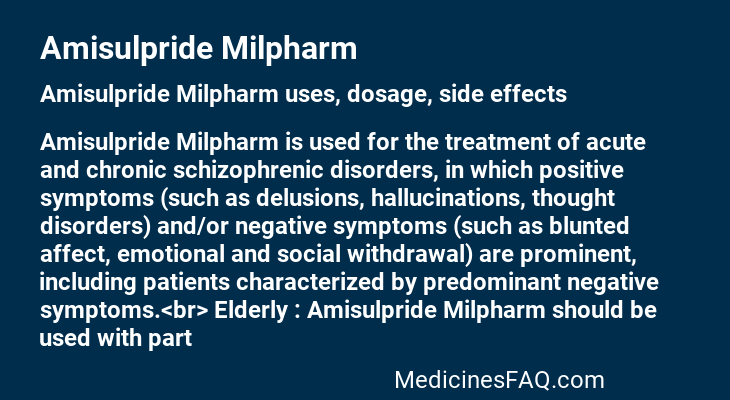 Amisulpride Milpharm