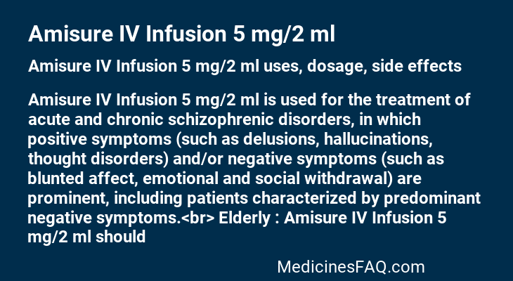 Amisure IV Infusion 5 mg/2 ml