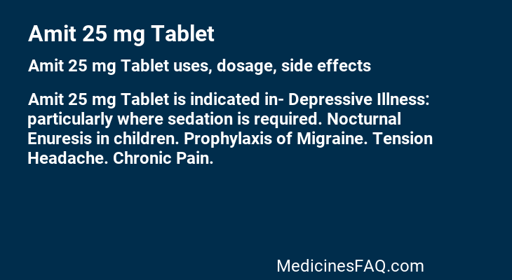 Amit 25 mg Tablet