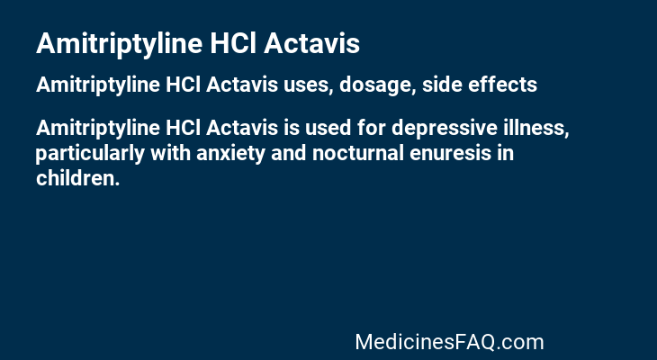 Amitriptyline HCl Actavis