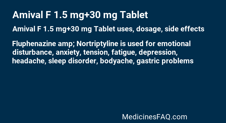 Amival F 1.5 mg+30 mg Tablet