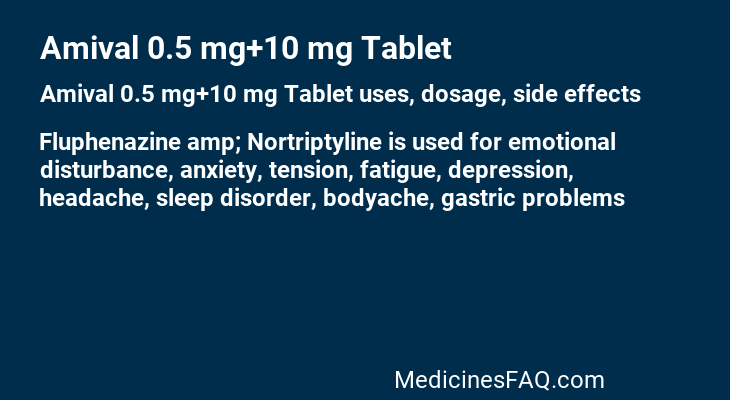 Amival 0.5 mg+10 mg Tablet