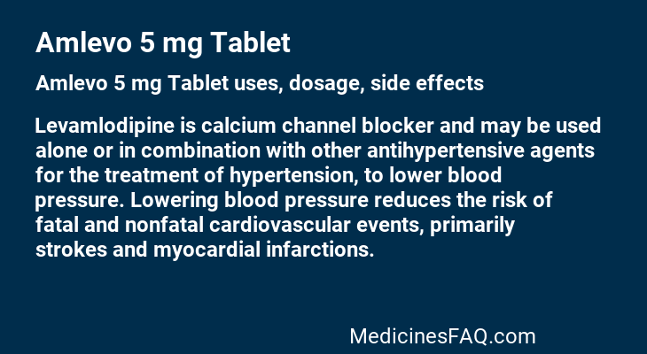 Amlevo 5 mg Tablet