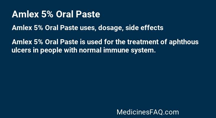 Amlex 5% Oral Paste