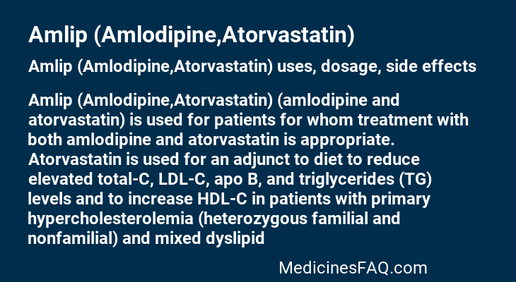 Amlip (Amlodipine,Atorvastatin)