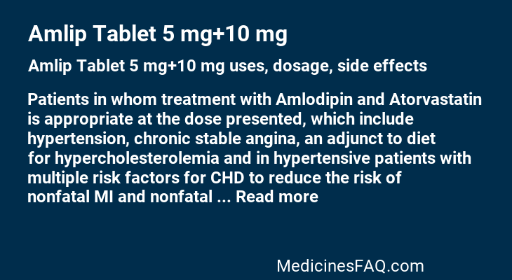 Amlip Tablet 5 mg+10 mg