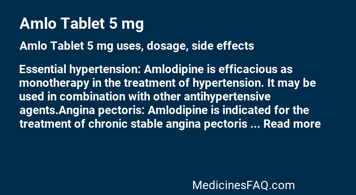 Amlo Tablet 5 mg