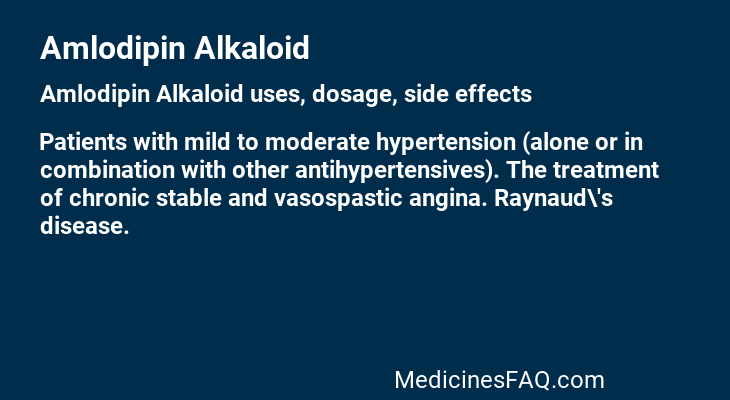 Amlodipin Alkaloid