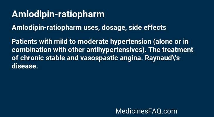 Amlodipin-ratiopharm