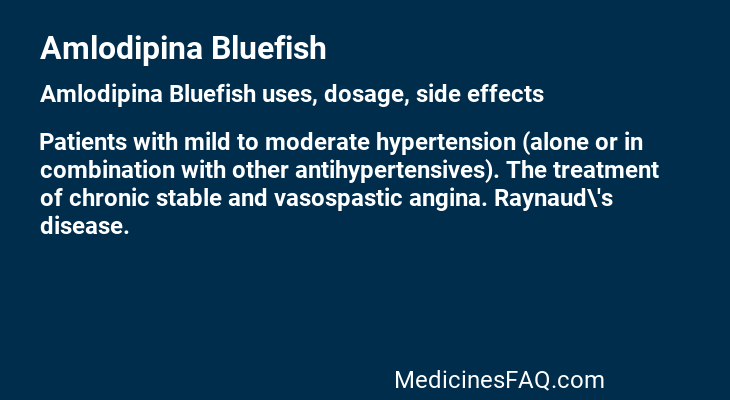 Amlodipina Bluefish