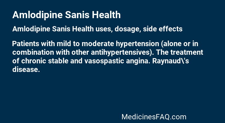 Amlodipine Sanis Health