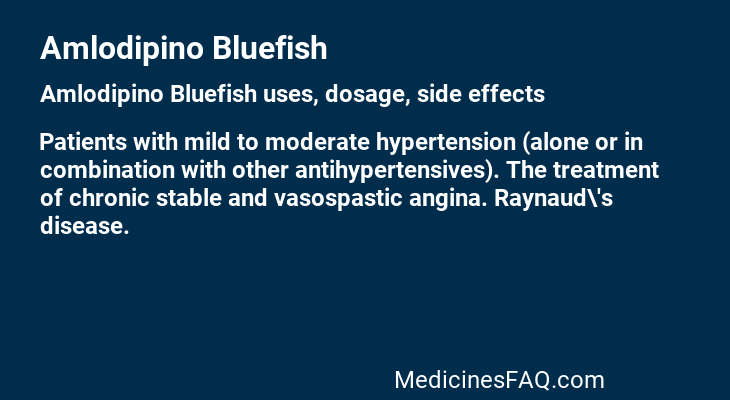 Amlodipino Bluefish