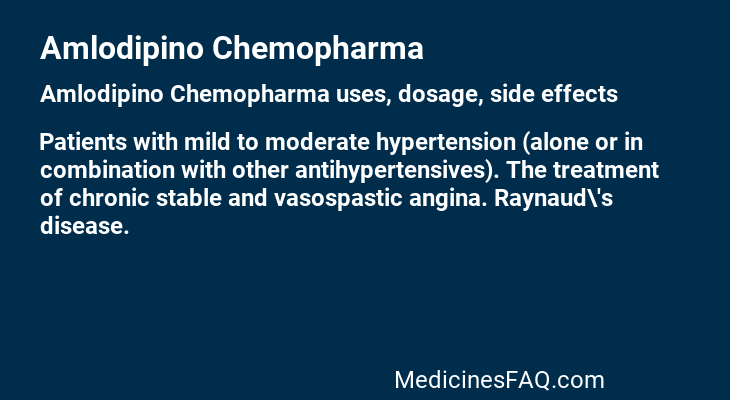Amlodipino Chemopharma