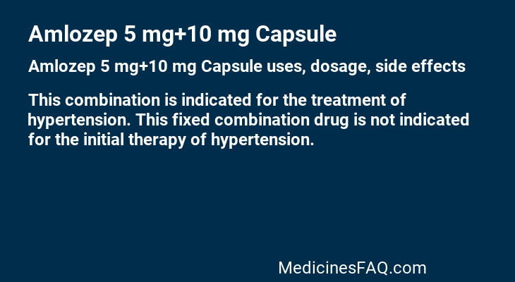 Amlozep 5 mg+10 mg Capsule