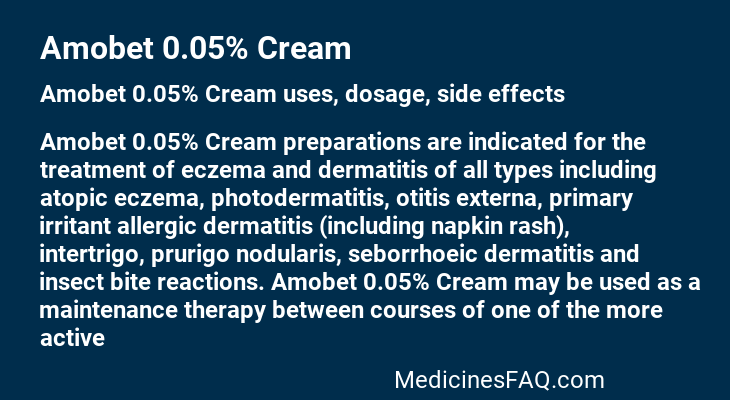 Amobet 0.05% Cream