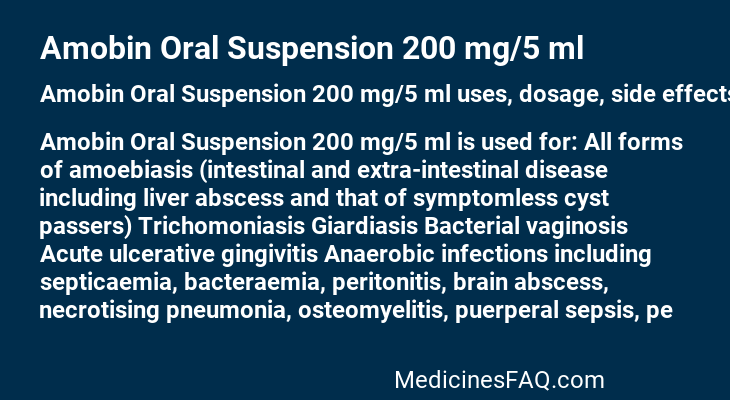 Amobin Oral Suspension 200 mg/5 ml