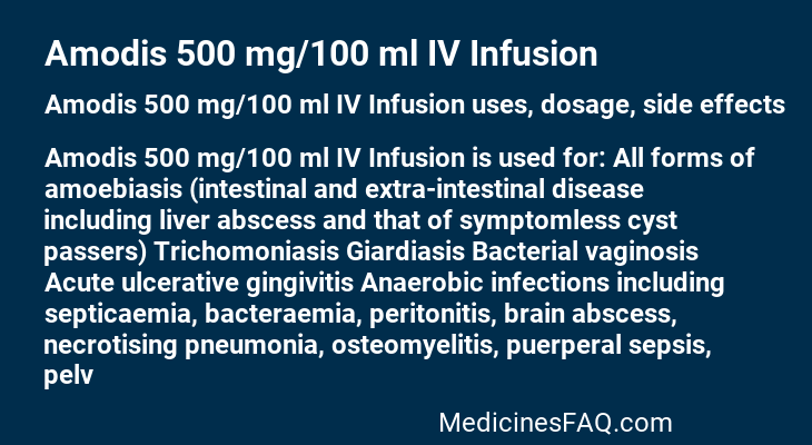 Amodis 500 mg/100 ml IV Infusion