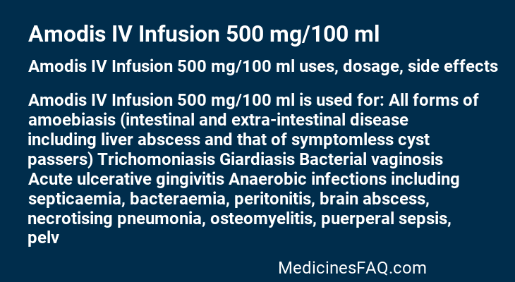 Amodis IV Infusion 500 mg/100 ml