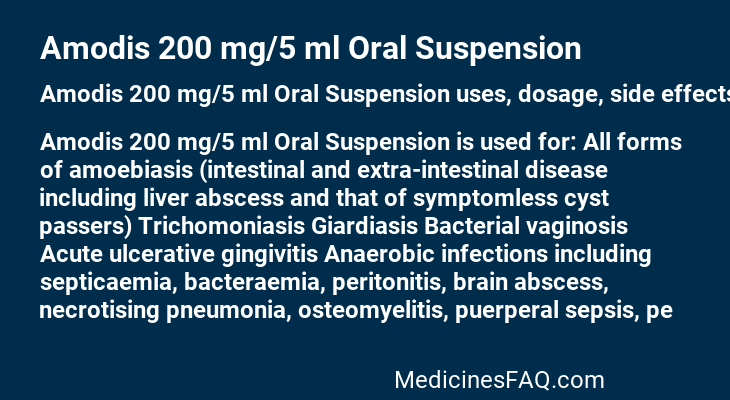 Amodis 200 mg/5 ml Oral Suspension