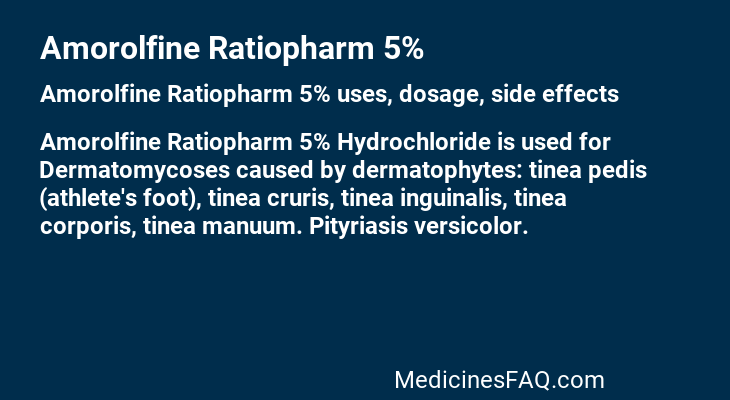 Amorolfine Ratiopharm 5%