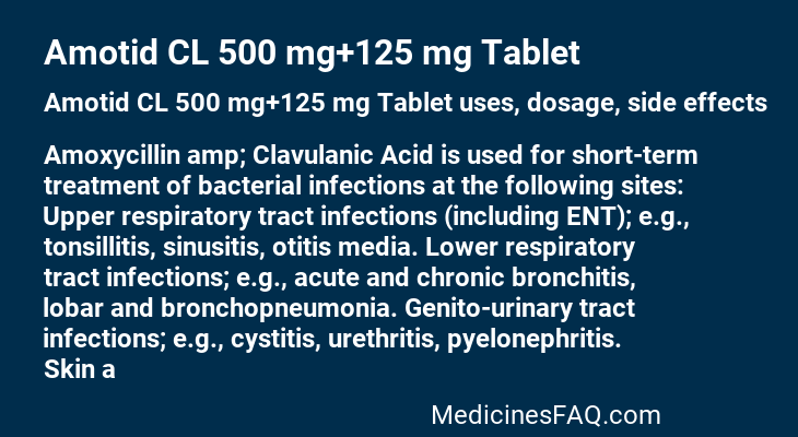 Amotid CL 500 mg+125 mg Tablet