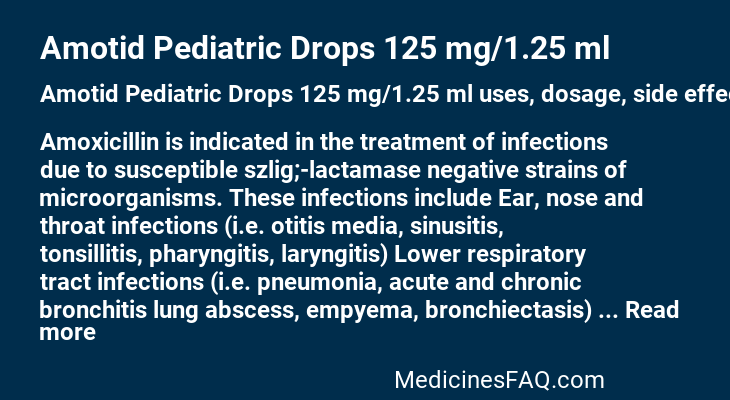 Amotid Pediatric Drops 125 mg/1.25 ml