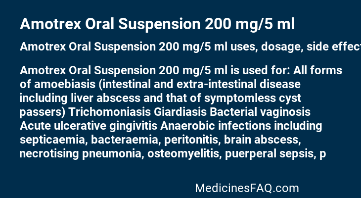 Amotrex Oral Suspension 200 mg/5 ml