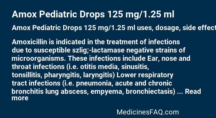 Amox Pediatric Drops 125 mg/1.25 ml