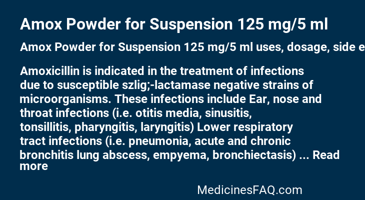 Amox Powder for Suspension 125 mg/5 ml