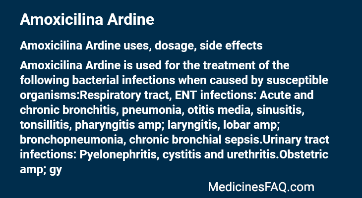 Amoxicilina Ardine